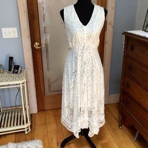 NWT!!  Just Taylor Lacy White Dress